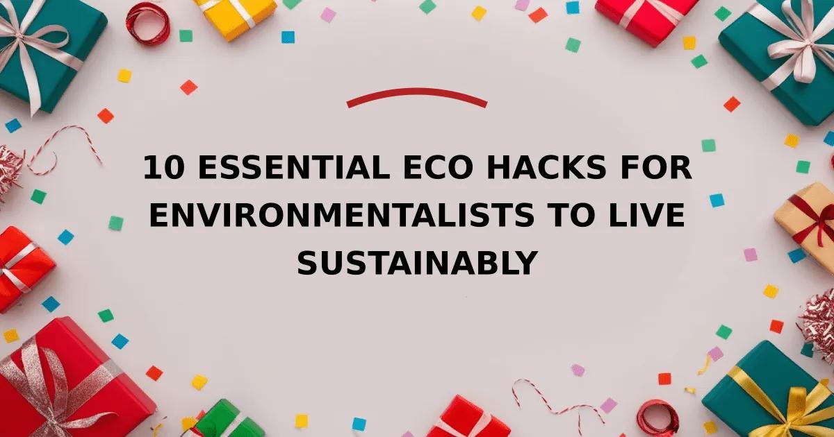 10 Essential Eco Hacks for Environmentalists to Live Sustainably