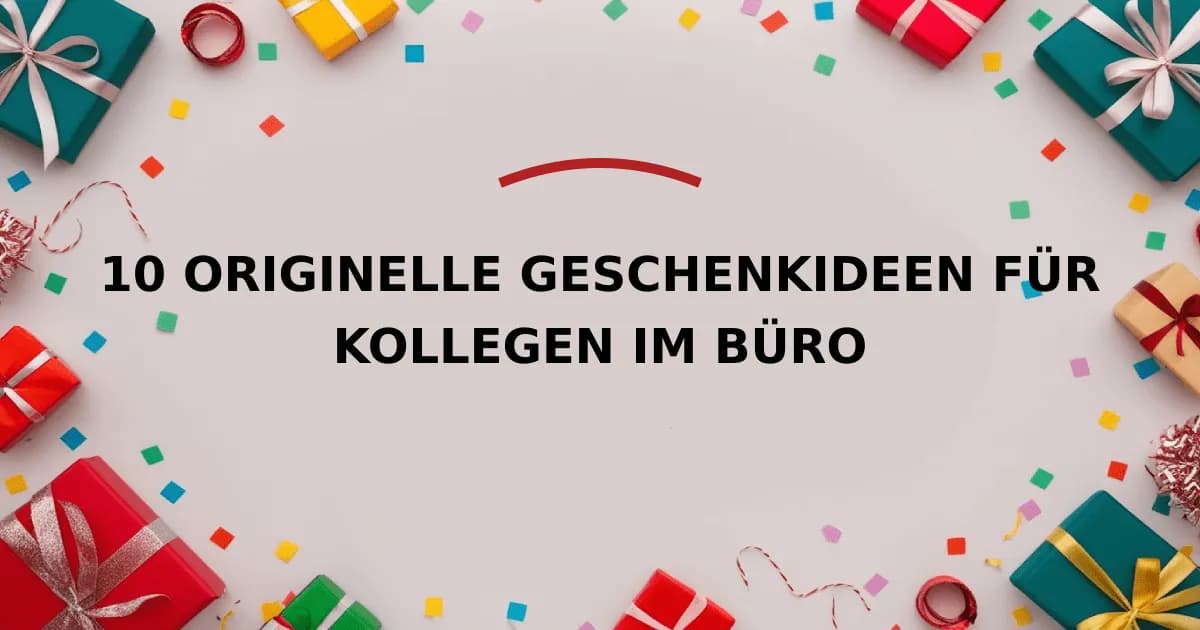 10 Originelle Geschenkideen für Kollegen im Büro