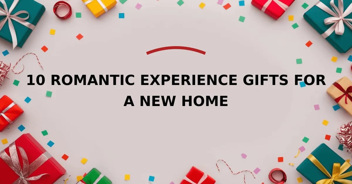 10 Romantic Experience Gifts For A New Home