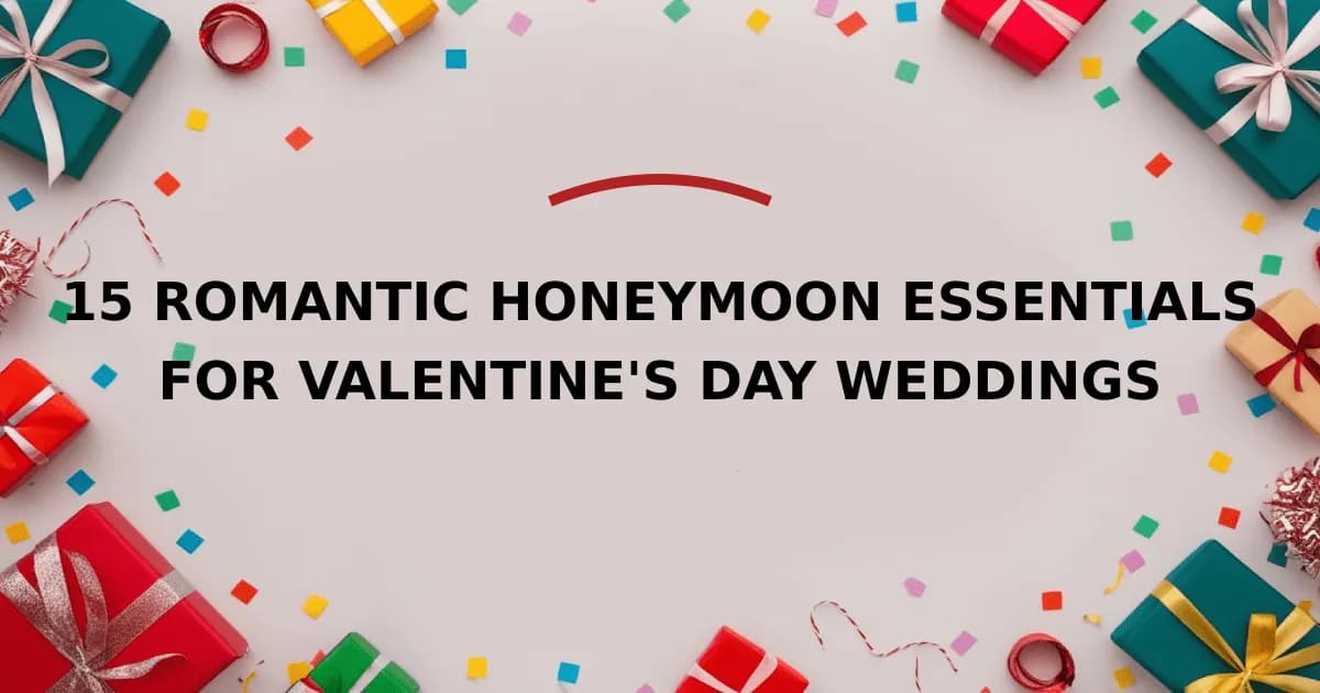 15 Romantic Honeymoon Essentials For Valentine's Day Weddings