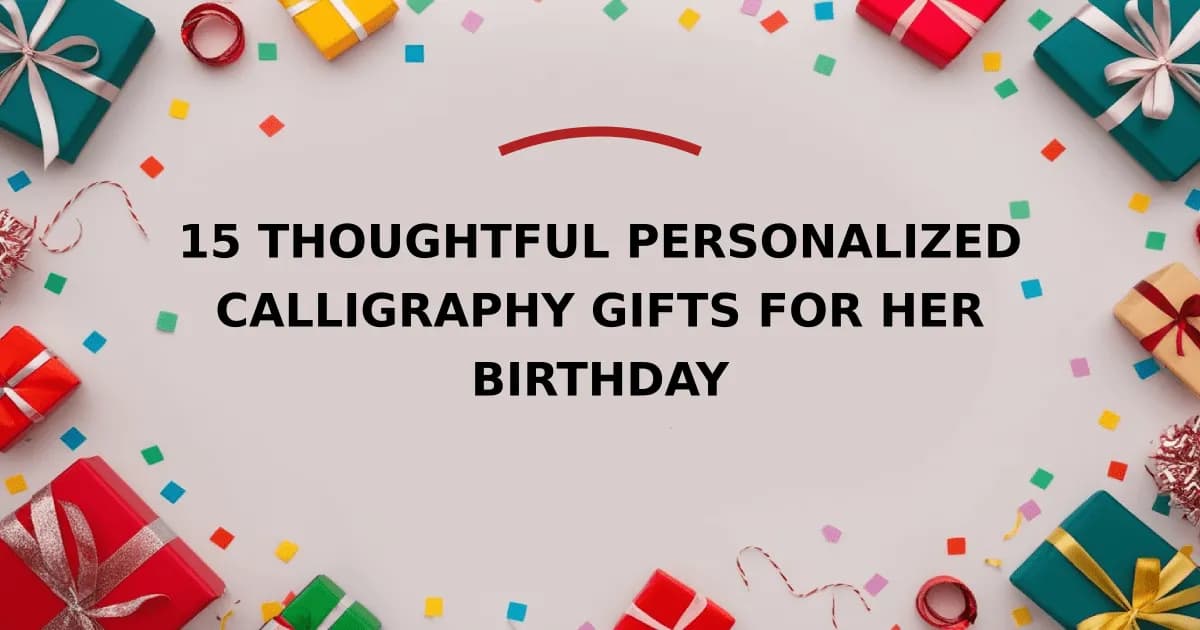 15 Thoughtful Personalized Calligraphy Gifts For Her Birthday