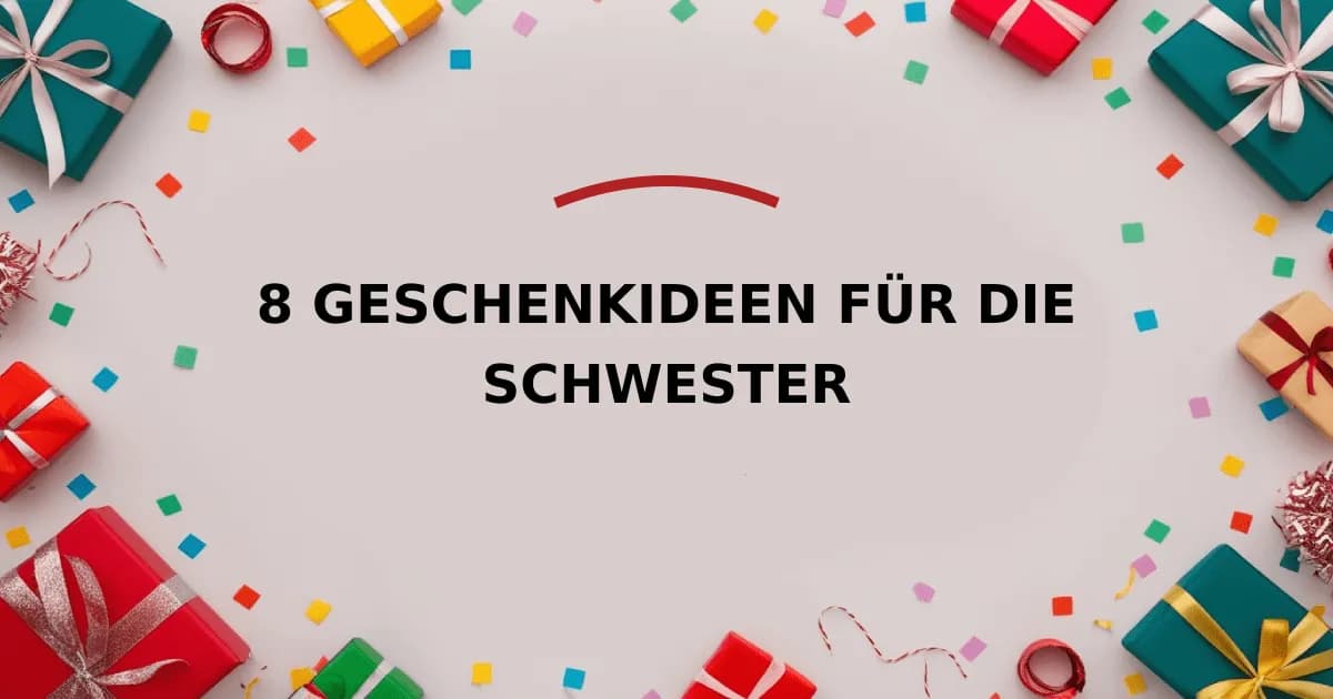 8 Geschenkideen für die Schwester