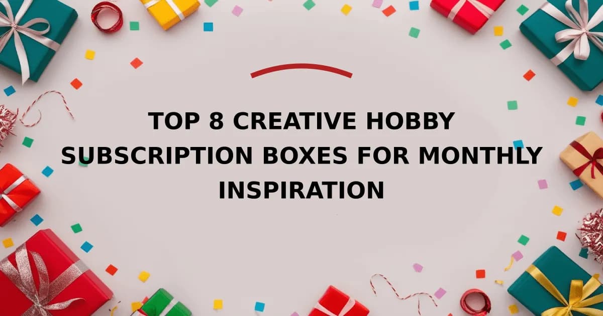 Top 8 Creative Hobby Subscription Boxes For Monthly Inspiration