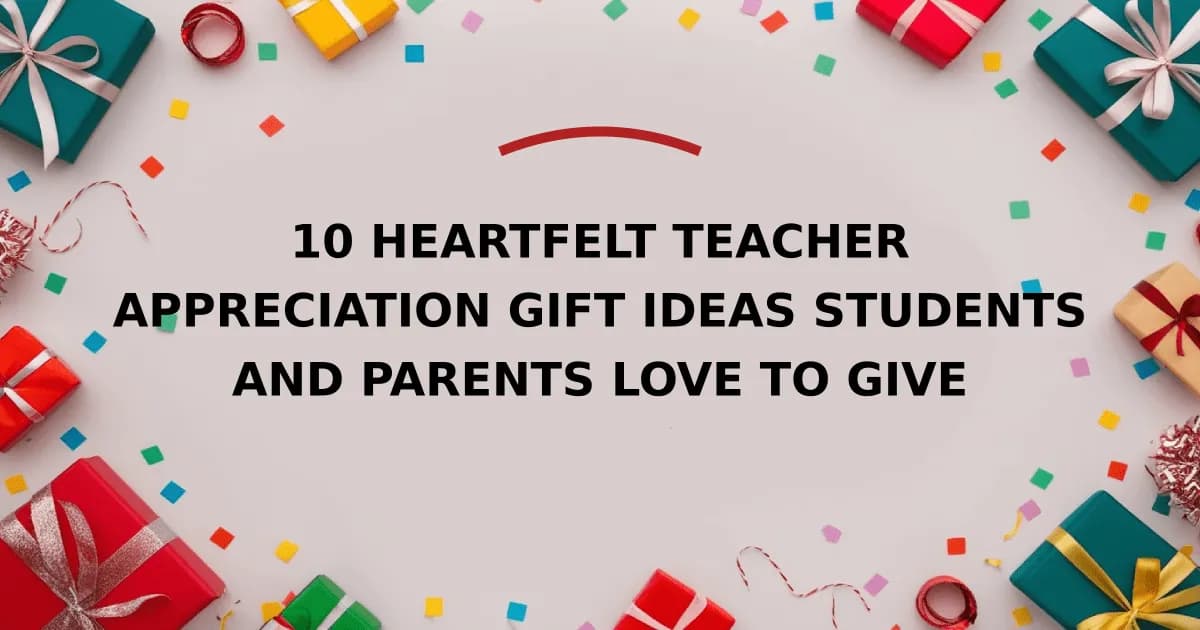 10 Heartfelt Teacher Appreciation Gift Ideas Students and Parents Love to Give