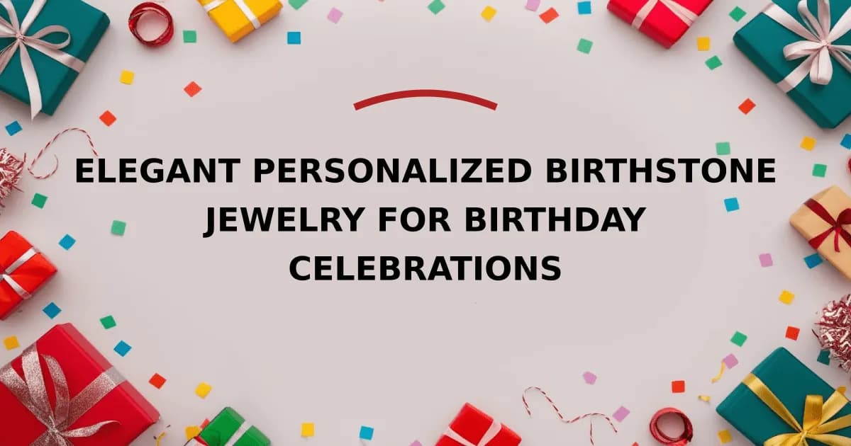 Elegant Personalized Birthstone Jewelry for Birthday Celebrations
